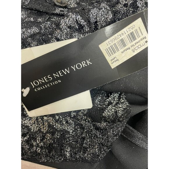 Jones New York Cardigan Girly Glam Black  Women's Sweater Sz 10 - Picture 5 of 8